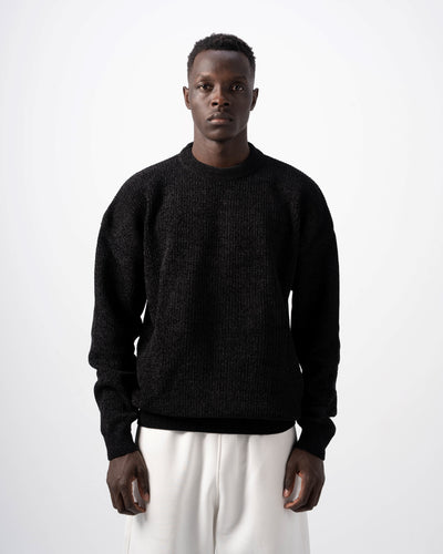 Black Knitted Sweatshirt